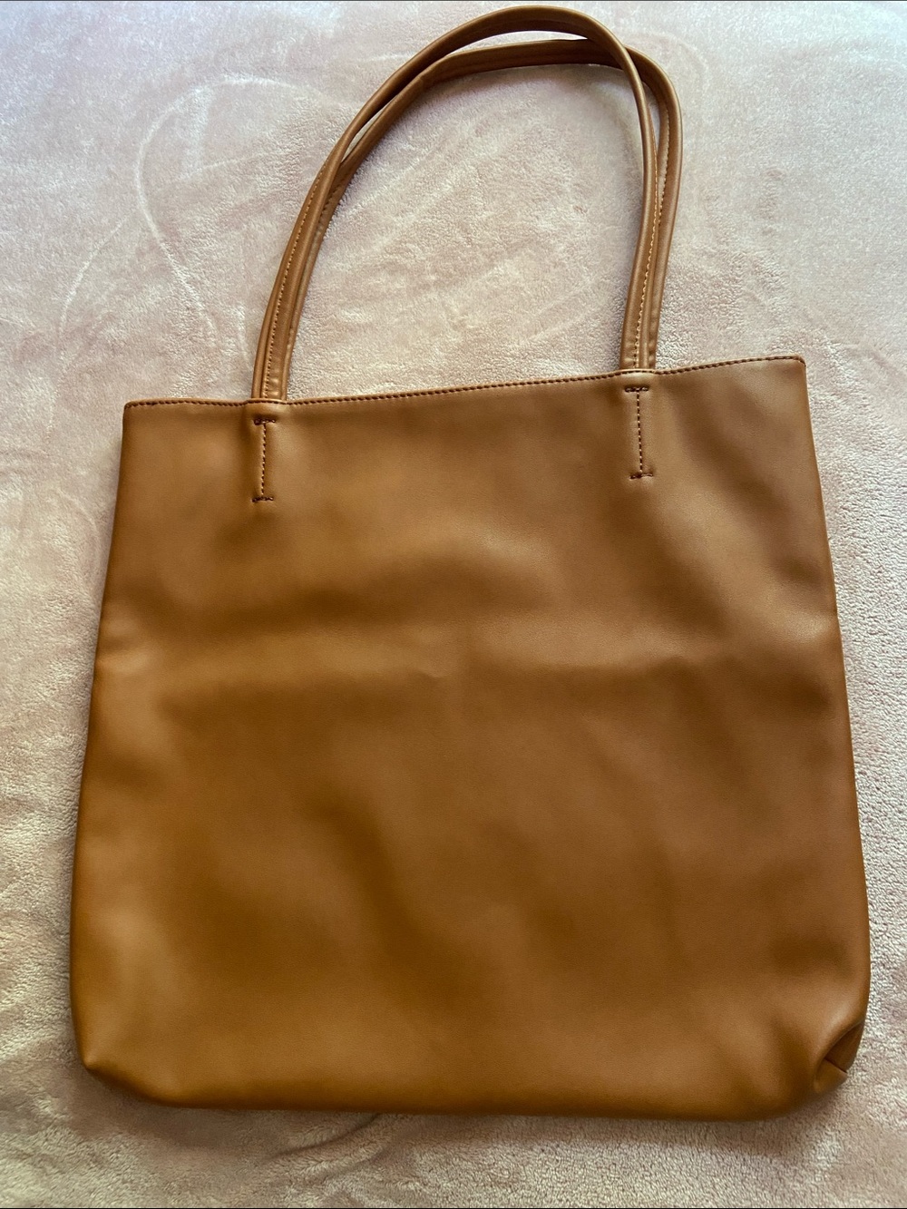 H&M Cognac Faux-Leather Tote Bag
